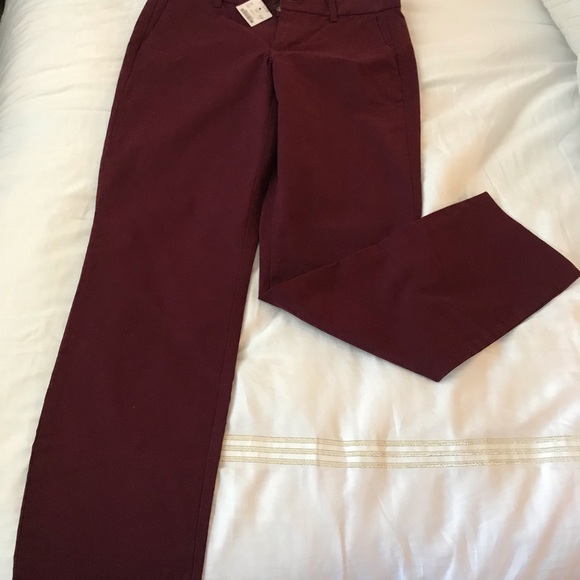 NWT JCrew Laney Chino Pants burgundy🌟 - Picture 3 of 4